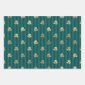 Türkis - Aquamarin und Gold Paris Geschenkpapier Set (Vorderseite 3)