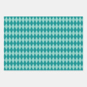 Türkis - Aquamarin und Gold Pariser Art Deco Geschenkpapier Set (Vorderseite 3)