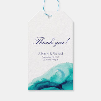 Türkis Aquamarine Hochzeit Danke, dass du Gift-Tag Geschenkanhänger