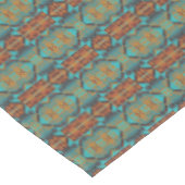 Türkis Aquamarines Aqua Blue Orange Tribal Art Tischdecke (Schrägansicht)