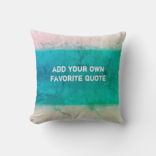 Türkis-Aquarell-Design ergänzen Ihr Angebot Kissen
