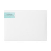 Türkis-Aquarellbrushstroke-Verpackung um Aufkleber (Vorderseite)