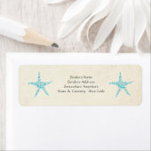 Türkis-Aquastarfish-kleine Adressen-Etiketten (Insitu)