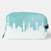 Türkis Arabian Nights Wasserfarbe Waschbeutel (Rückseite)