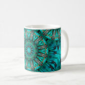 Türkis Art 1-2 Optionen Kaffeetasse (VorderseiteRechts)