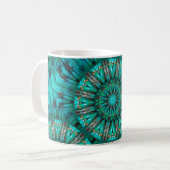 Türkis Art 1-2 Optionen Kaffeetasse (Vorderseite Links)