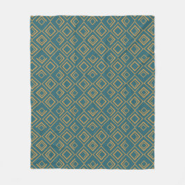 Türkis Art Déco Fleecedecke