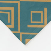 Türkis Art Déco Fleecedecke (Ecke)
