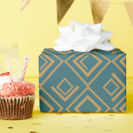 Türkis Art Déco Geschenkpapier