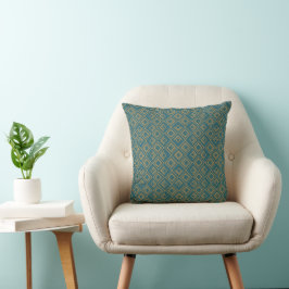 Türkis Art Déco Kissen