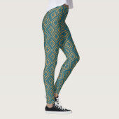 Türkis Art Déco Leggings (Rechts)