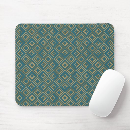 Türkis Art Déco Mousepad (Mit Mouse)