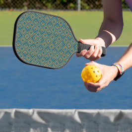 Türkis Art Déco Pickleball Schläger