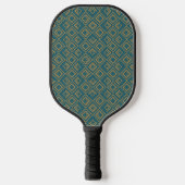 Türkis Art Déco Pickleball Schläger (Vorderseite)