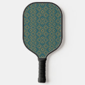 Türkis Art Déco Pickleball Schläger (Rückseite)
