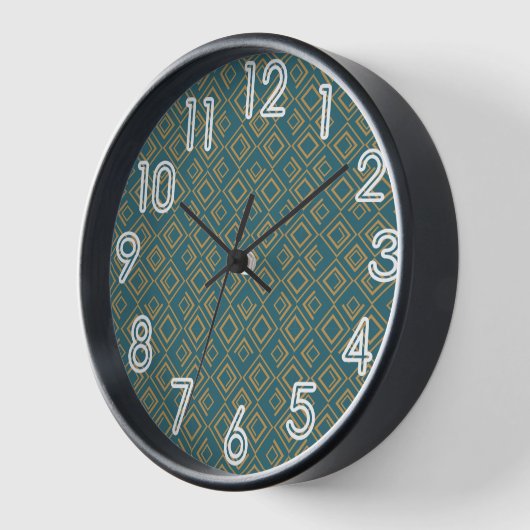 Türkis Art Déco Uhr (Winkel)