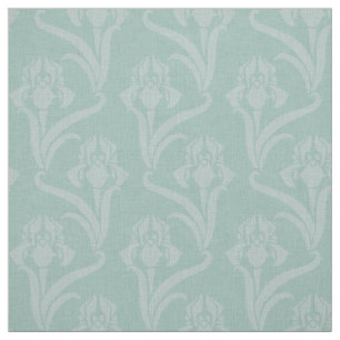 Türkis Art Nouveau Iris Stoff