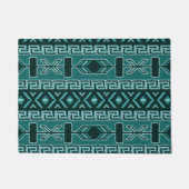 Türkis-Azteken-Muster Südwesttribal Fußmatte (Vorderseite)
