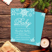 Türkis Baby mit kalter Außendusche Einladung