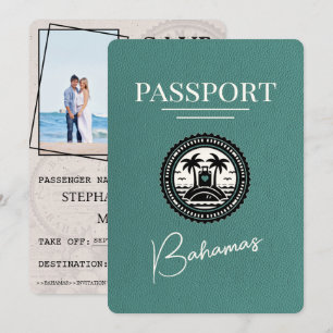 Türkis Bahamas Passport Save the Date