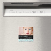 Türkis Baroque Baby Foto Magnet (In Situ (Geschirrspüler))
