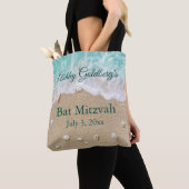 Türkis Beach Waves Bat Mitzvah Tote Bag Tasche (Von Nahem)