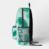 Türkis Bedruckter Rucksack (Rechts)