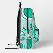 Türkis Bedruckter Rucksack (Links)