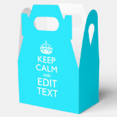 Türkis BEHALTE CALM Ihren Text Geschenkschachtel (Geöffnet)