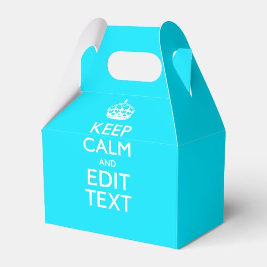 Türkis BEHALTE CALM Ihren Text Geschenkschachtel (Vorderseite)