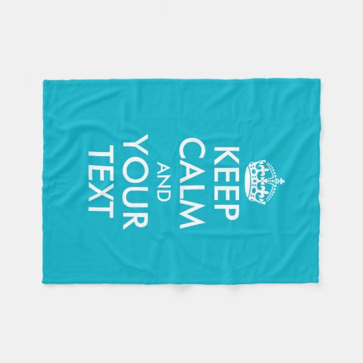 Türkis behalten Ruhe und Ihre Text-Fleecedecke Fleecedecke (Vorderseite (Horizontal))