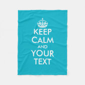 Türkis behalten Ruhe und Ihre Text-Fleecedecke Fleecedecke (Vorderseite)