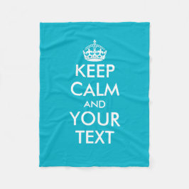 Türkis behalten Ruhe und Ihre Text-Fleecedecke Fleecedecke