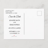 Türkis Behalten Ruhe und Save the Date Ankündigungspostkarte (Rückseite)