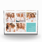 Türkis | Best Friends Forever Collage Fotoblock (Vorderseite)