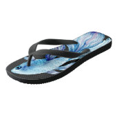 Türkis Betta Fish Flip Flops Badesandalen (Schrägansicht)