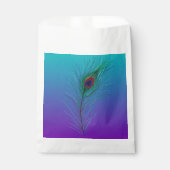 Türkis bis Lila Pfauenfederhalter Geschenktütchen (Vorderseite)