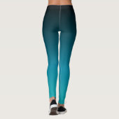 Türkis bis Schwarz Ombre Leggings (Rückseite)