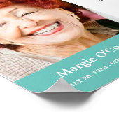 Türkis bis wir wieder Beerdigung Gedicht Foto Poster (Ecke)