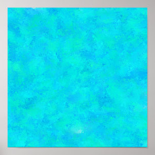 Türkis Blau Abstraktes Muster Poster