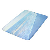 Türkis-Blau-Badezimmer-Matte oder IHR BILD Badematte (Schrägansicht)