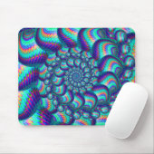 Türkis-Blau-Ball-Fraktal-Muster Mousepad (Mit Mouse)