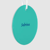 Türkis Blau Beruflich Moderne Eleganter Name Ornament (Vorderseite)