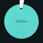 Türkis Blau Beruflich Moderne Eleganter Name Ornament<br><div class="desc">Modernes,  einfaches Schlichtes Berufliches Design</div>