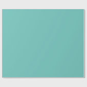 Türkis Blau Einfarbig Geschenkpapier (Flach)