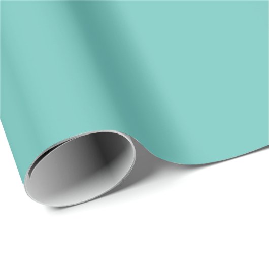 Türkis Blau Einfarbig Geschenkpapier (Rolleneckpunkt)