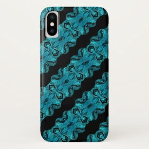 Türkis Blau Einzigartiges Muster/Streifen Case-Mate iPhone Hülle
