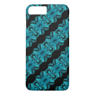 Türkis Blau Einzigartiges Muster/Strifen Case-Mate iPhone Hülle