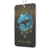 Türkis Blau Glitzer Autolufterfrischer (Links)