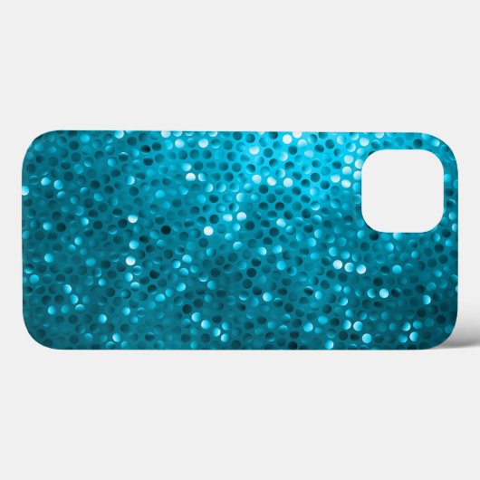 Türkis Blau Glitzer & Glitzern Print Case-Mate iPhone Hülle (Rückseite (Horizontal))